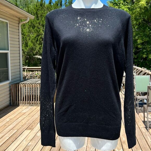Ted Baker Crew Neck Sweater Amyrlis Stardust Neutral Knit New Size 4 (Large) - Picture 4 of 16